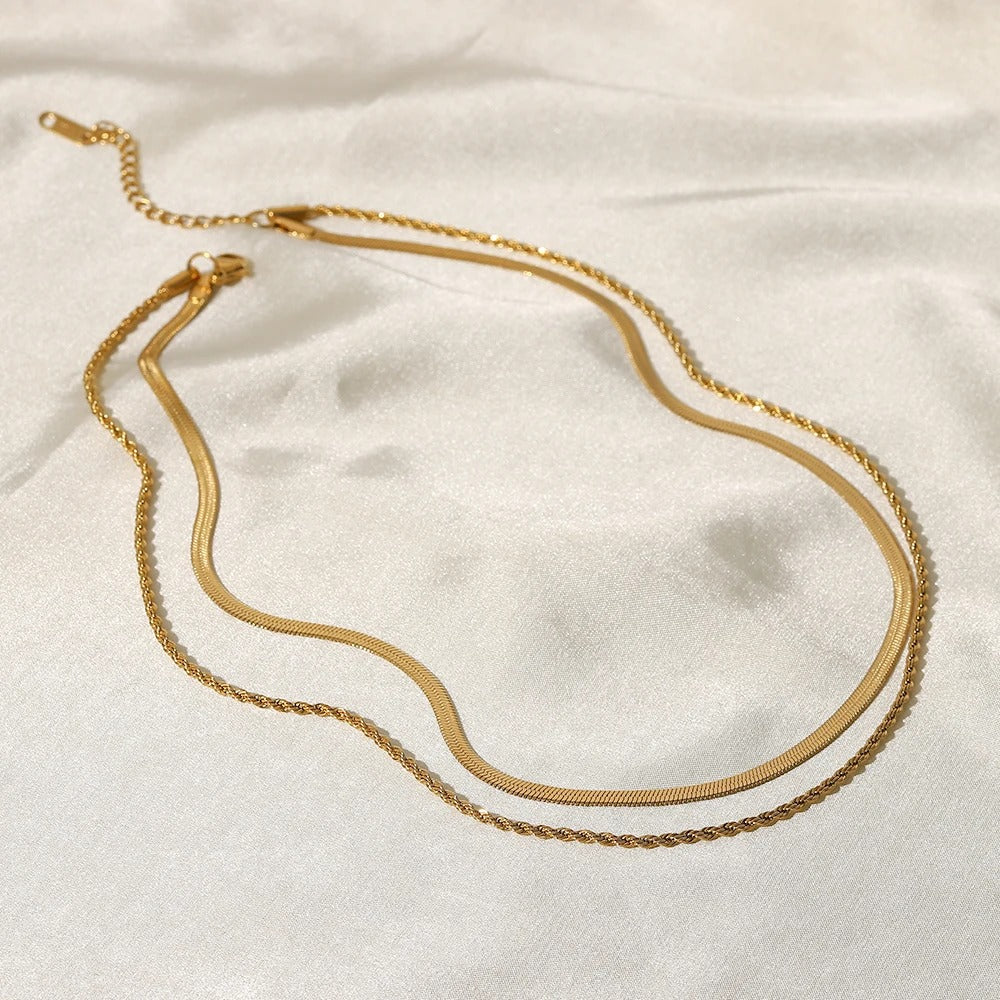 Gold Plated Flat Snake